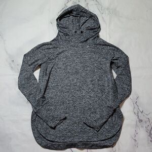 Athleta Lightweight Pullover Heathered Black/White